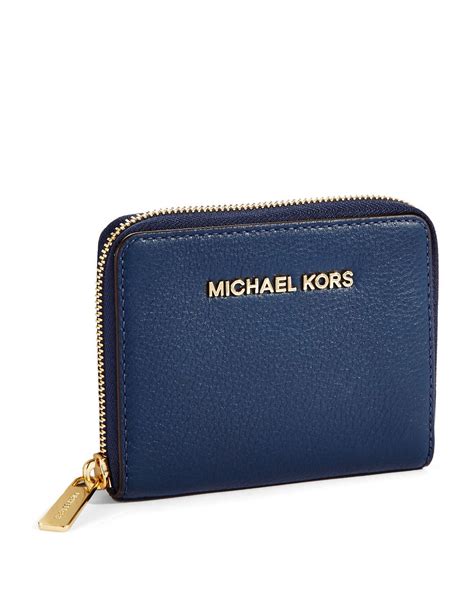 michael kors blue leather wallet|leather Michael Kors Wallet women.